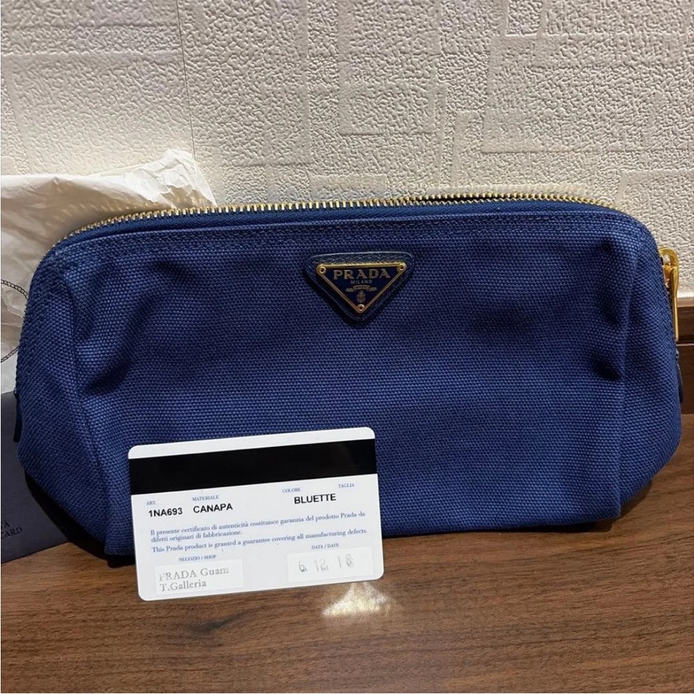 Prada Blue Cosmetic Bag - Picture 2 of 10
